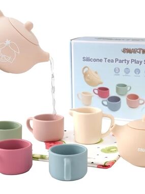 Silicone Tea Party Play Set - Pastel Multicolor